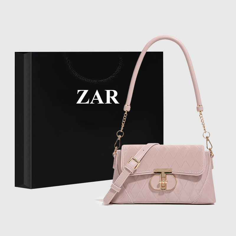 Women's Rhombus Underarm Simple Baguette Minority Commuter Armpit Bags