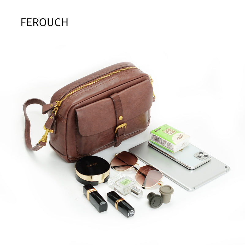 Women's Retro Korean Style Western Soft Leather Crossbody Bags