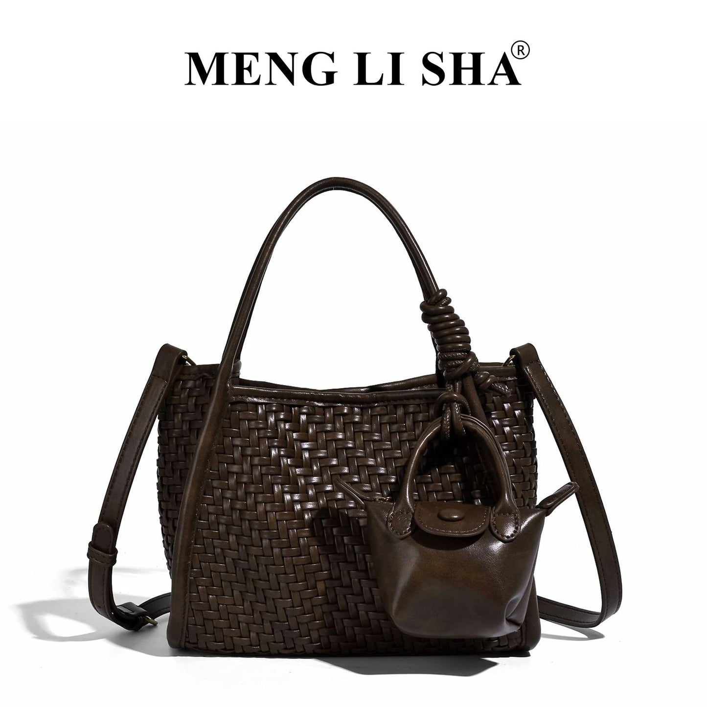 Retro High-grade Soft Leather Hand-woven Simple Crossbody Bags