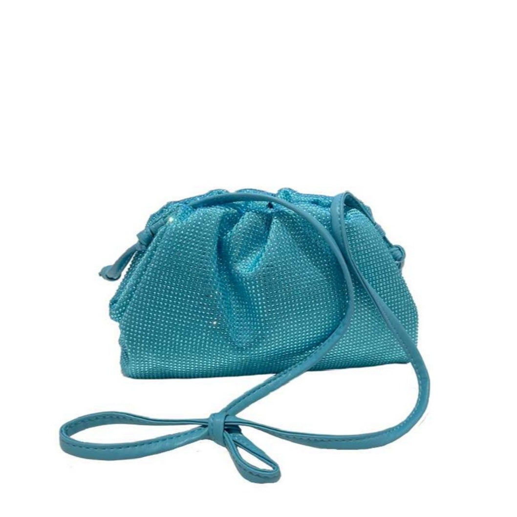 Women's Diamond Cloud Korean Style Pleated Clip Crossbody Bags