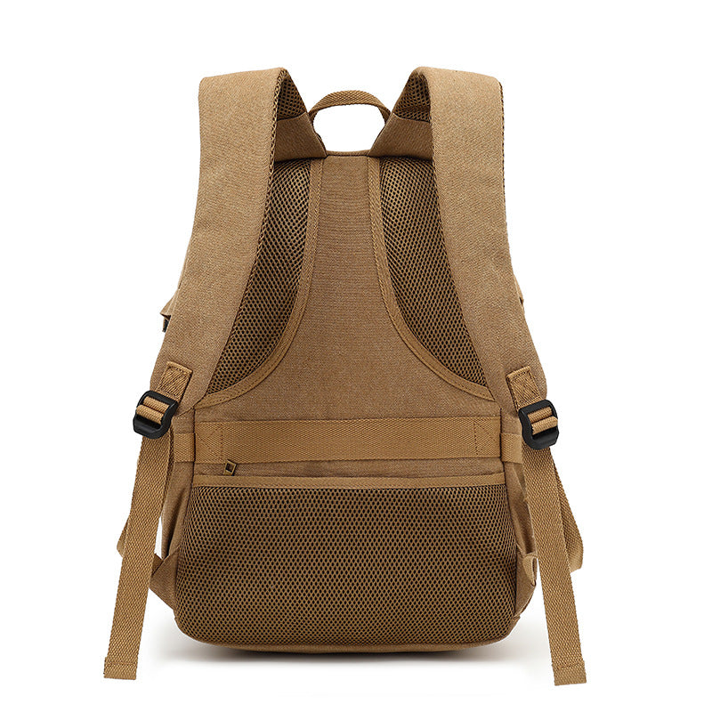 Men's Plaid Retro Canvas College Trendy Large Backpacks