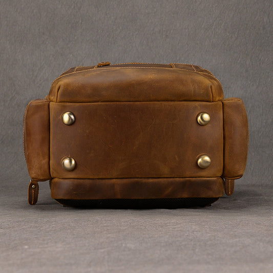 Men's Large Capacity Retro Crazy Horse Business Backpacks