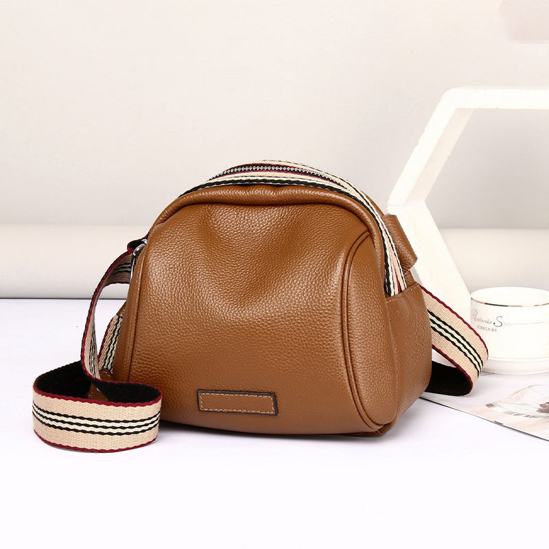 Women's Solid Color Fashionable Large Capacity Soft Shoulder Bags