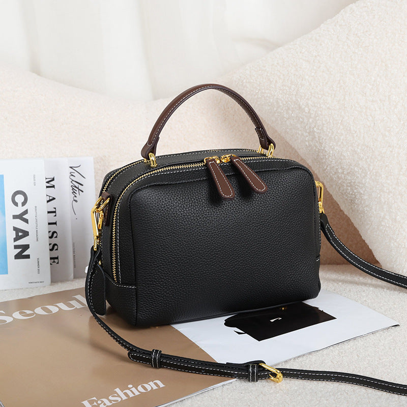 Women's Layer Cowhide Portable For Simple Genuine Leather Handbags