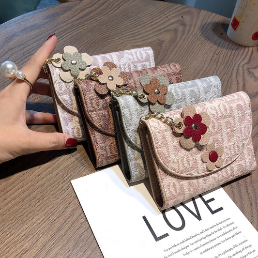Women's Trendy Short Thin Simple Folding Ladies Wallets