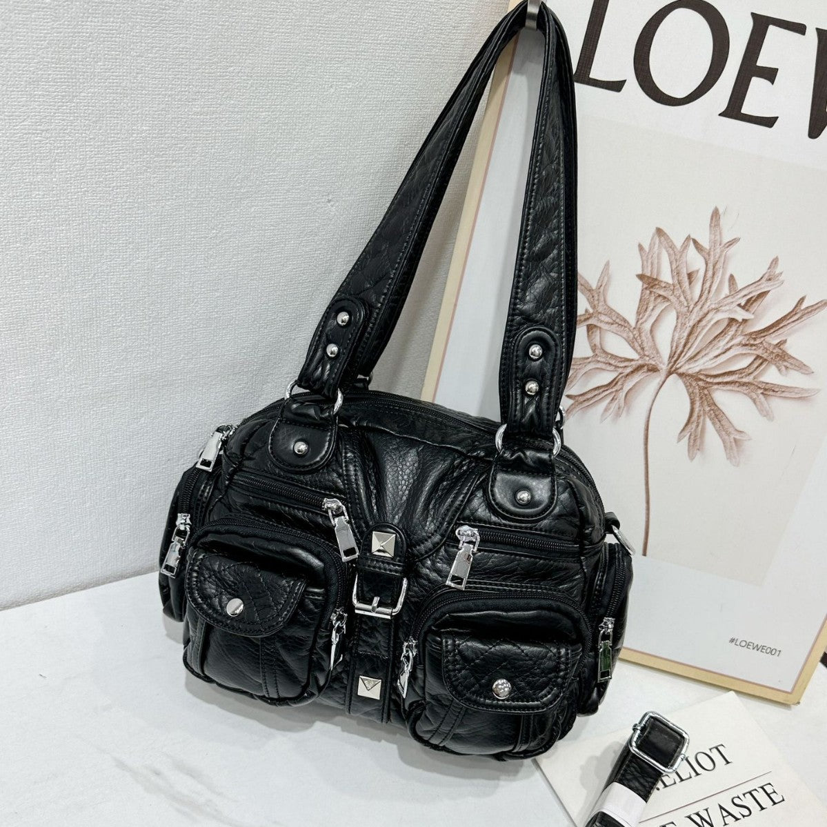 New Casual Graceful Women's Fashion Washed Shoulder Bags
