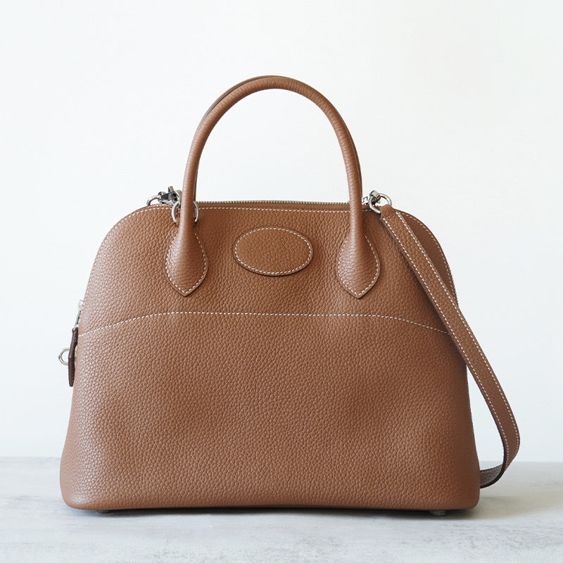 Women's Shell First Layer Cowhide Half Wax Line Crossbody Bags