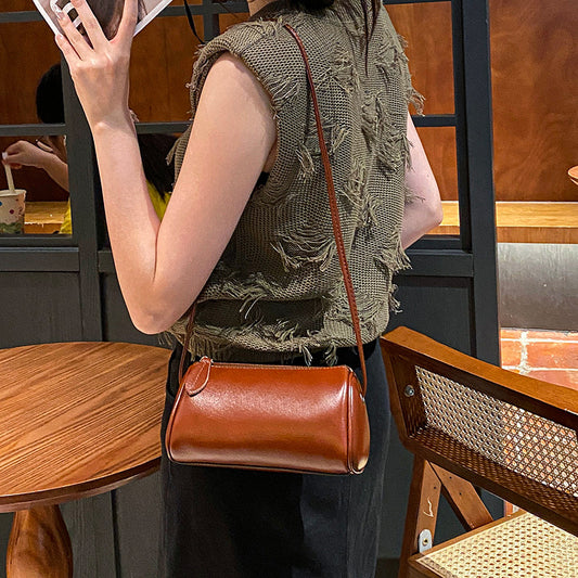 Women's Fashionable Exquisite High-grade Soft Genuine Leather Crossbody Bags