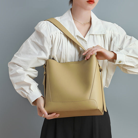Women's Cow Leather Genuine Versatile Cowhide Shoulder Bags