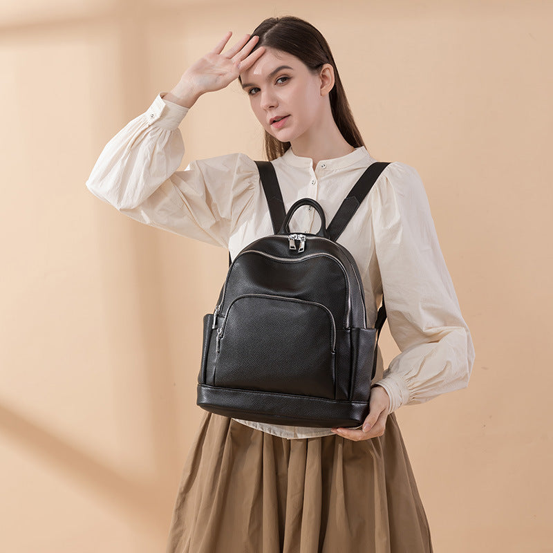 Women's Fashion Solid Color Large Capacity Trendy Backpacks
