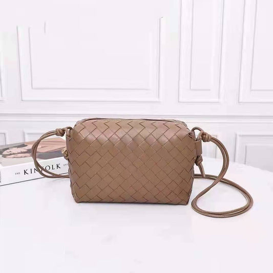 Authentic Leather Weave Fashion Simple Large Shoulder Bags