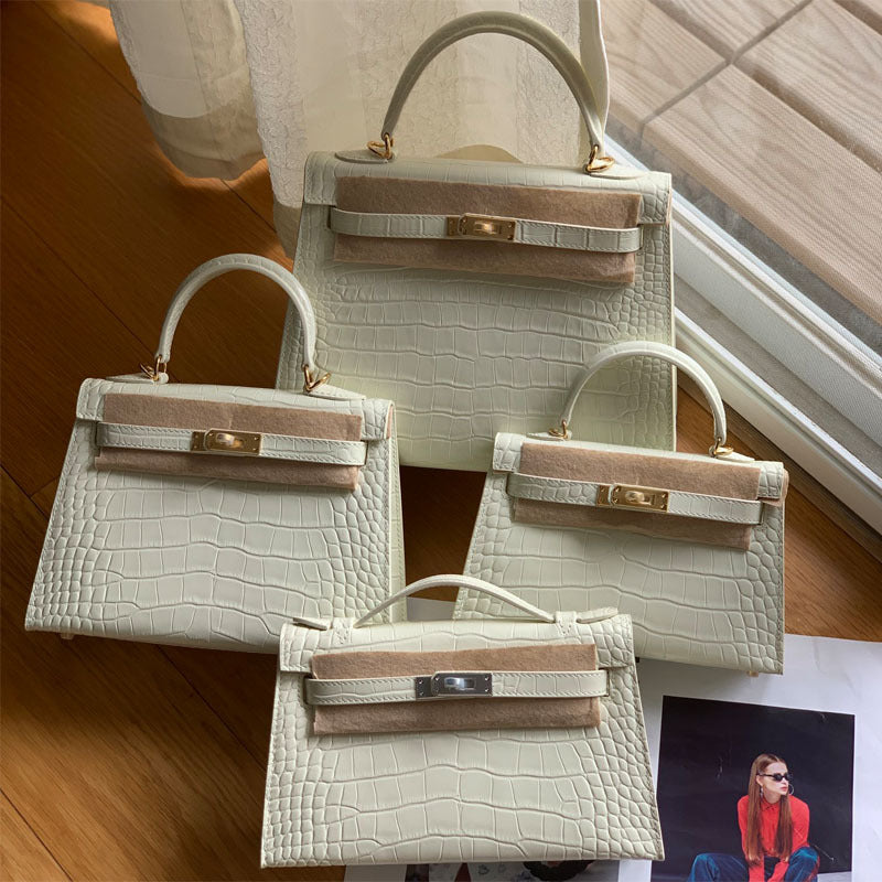 Texture First Layer Crocodile Pattern Versatile Cowhide Second Generation Shoulder Bags