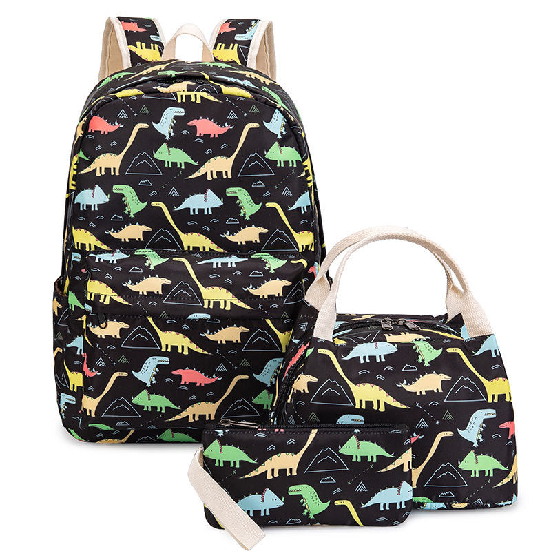 Children's Classy Three-piece Suit Dinosaur Printed Backpacks