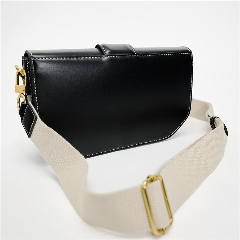 Women's Comfortable Spanish Saddle Simple Flip Crossbody Bags