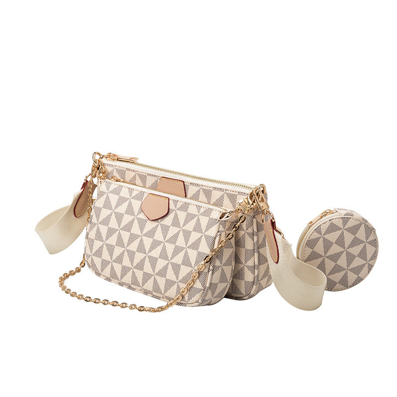Women's Leisure Chain Three-piece Set Mahjong Windmill Crossbody Bags