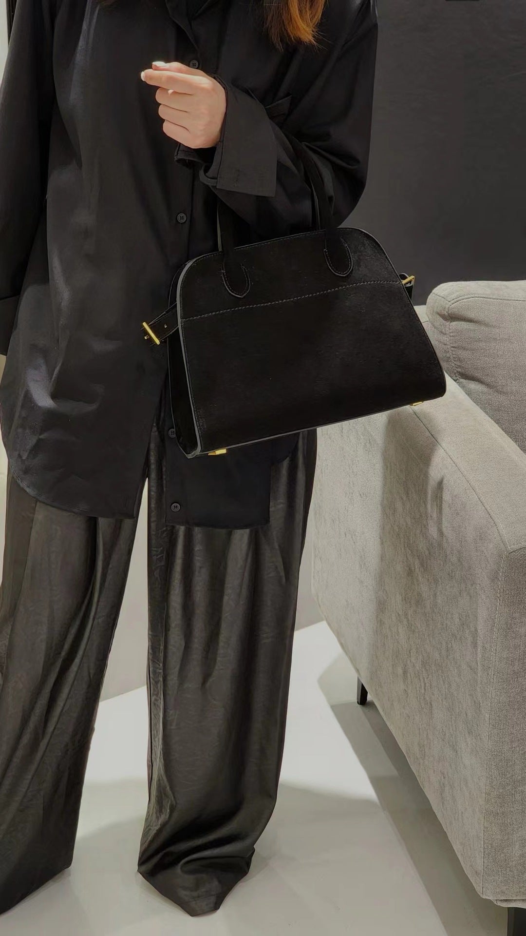 Large Capacity Totes Genuine Leather Commute Crossbody Bags