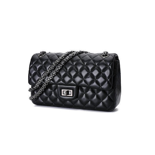Women's Rhombus Chain Genuine Leather Chic Sheepskin Shoulder Bags