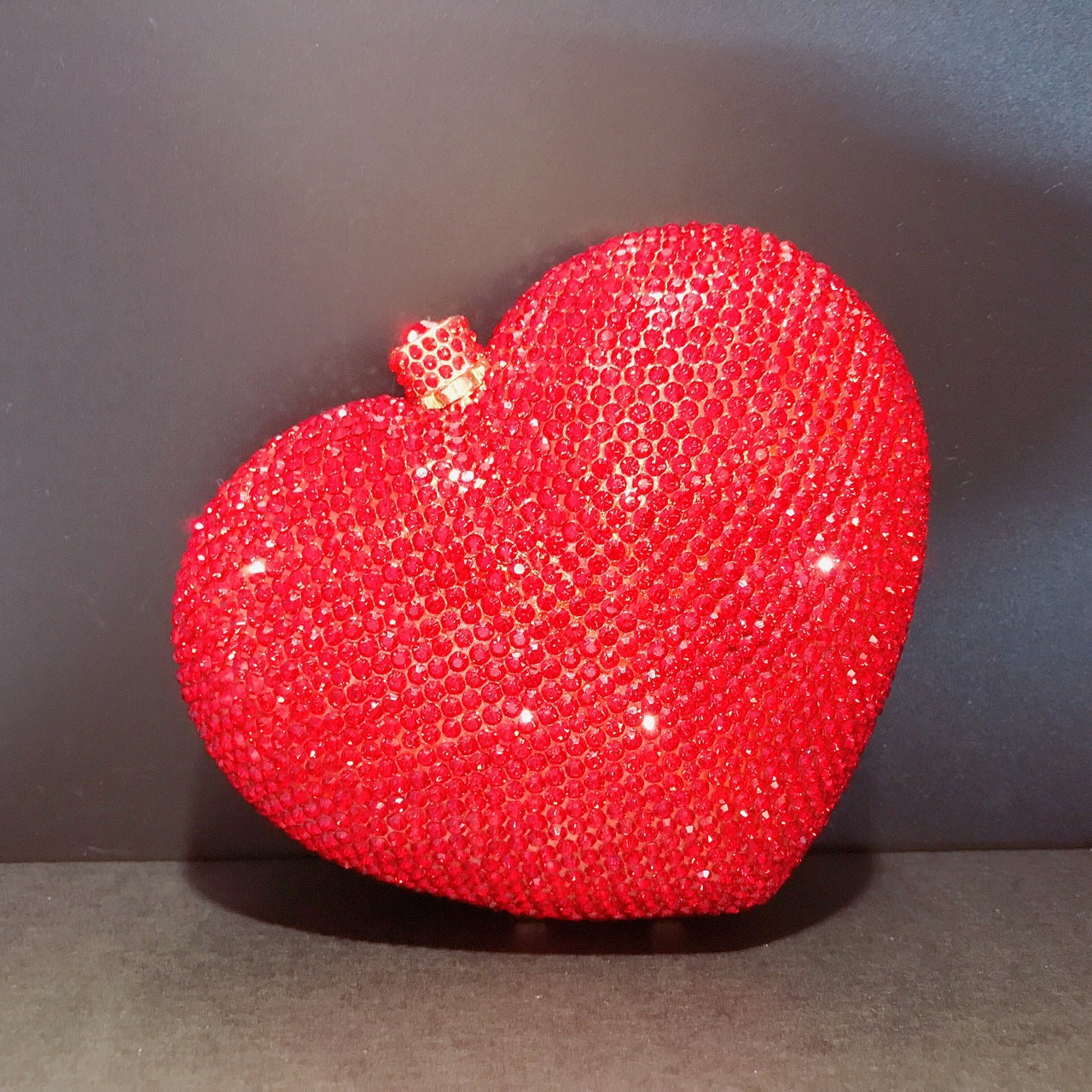 Women's Strictly Selected Heart-shaped Diamond Dinner Banquet Full Evening Bags