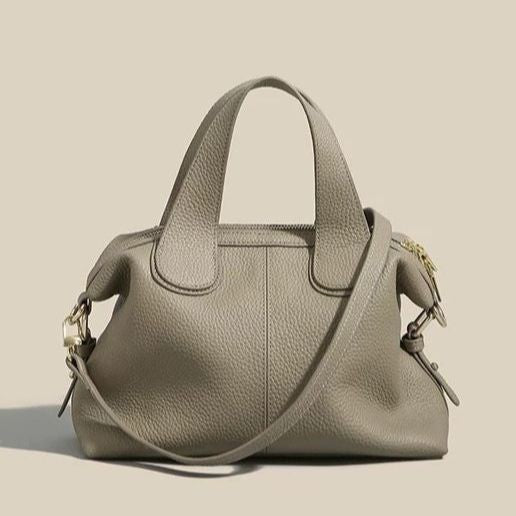 Women's Layer Cowhide Boston High-grade Large Capacity Commuter Shoulder Bags
