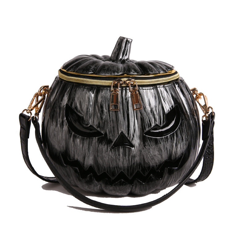 Women's Funny Simulation Pumpkin High-quality Halloween Portable Crossbody Bags