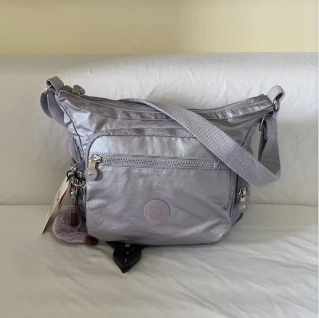 Spring Monkey Mesh Purple Series Nylon Crossbody Bags