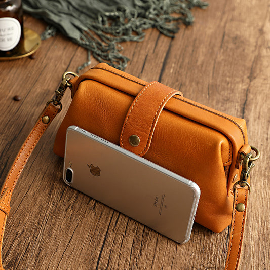 Women's Handmade Dye Penetration Waxing Leather Genuine Crossbody Bags