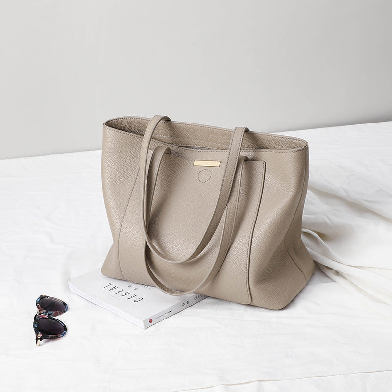 Women's Design Fashionable Genuine Leather Versatile Large Shoulder Bags
