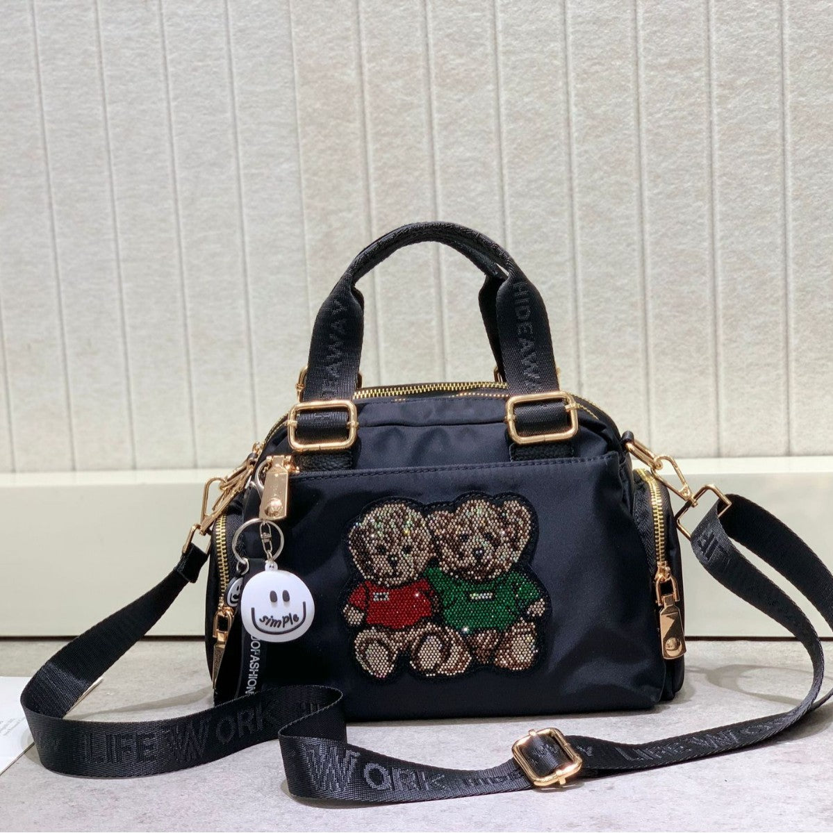 Trendy Graceful Women's Rhinestone Bear Design Bags