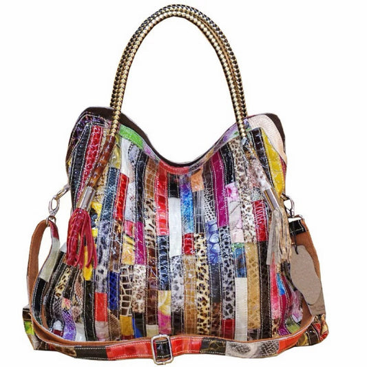 Women's Bohemian Style Snake Pattern Personalized Design Handbags