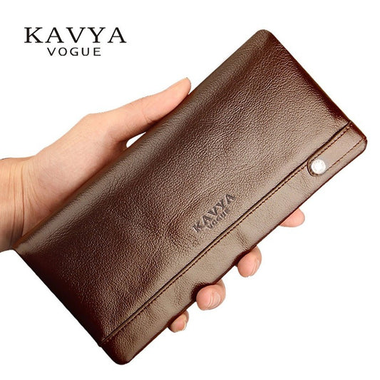 Men's Leather Long Cowhide Zipper South Korean Men's Wallets