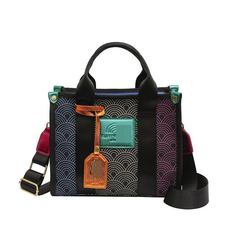 Rainbow Gradient Light Luxury High-grade Printed Contrast Handbags