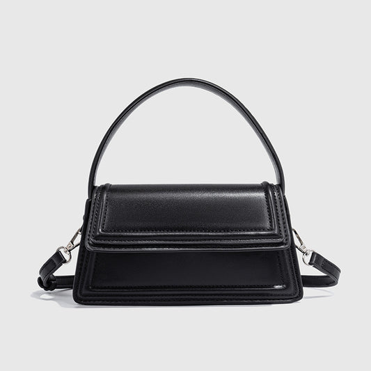Women's Fashion Black Brown Mini Trapezoidal Portable Shoulder Bags
