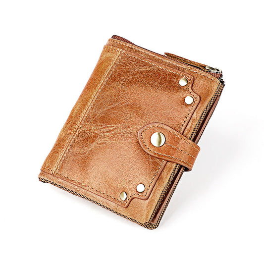 Men's Classic Vintage Cowhide Genuine Leather Men's Wallets