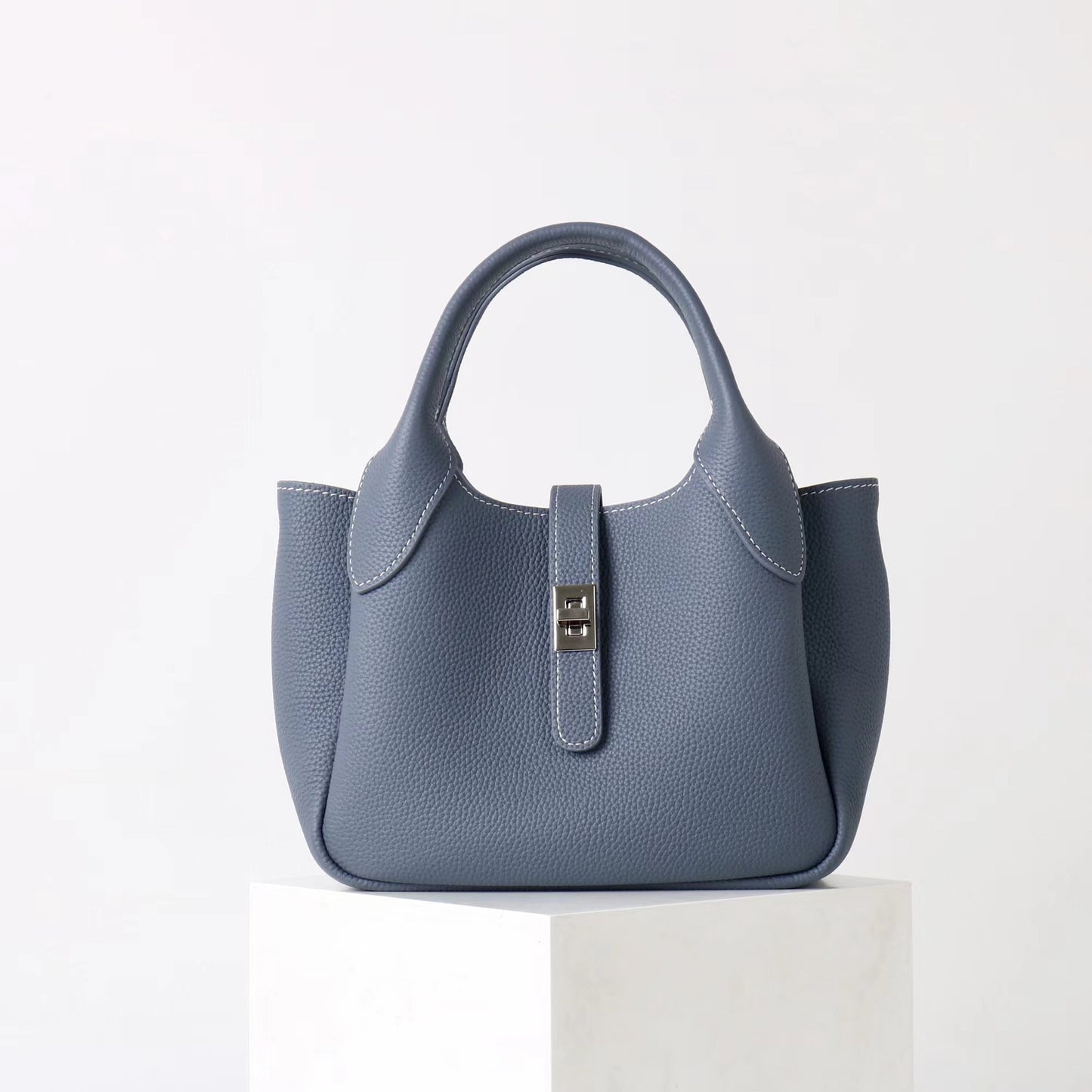 New Elegant Cowhide High-grade Vegetable Basket Crossbody Bags