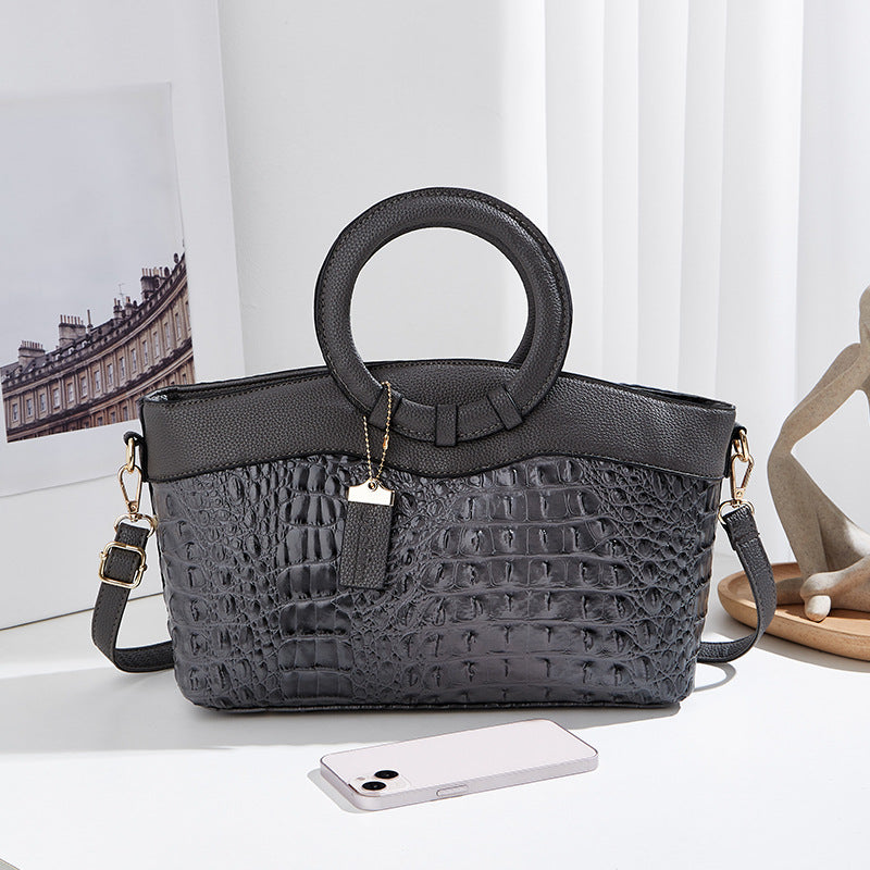 Women's Unique Stylish Personalized Crocodile Pattern Crossbody Bags