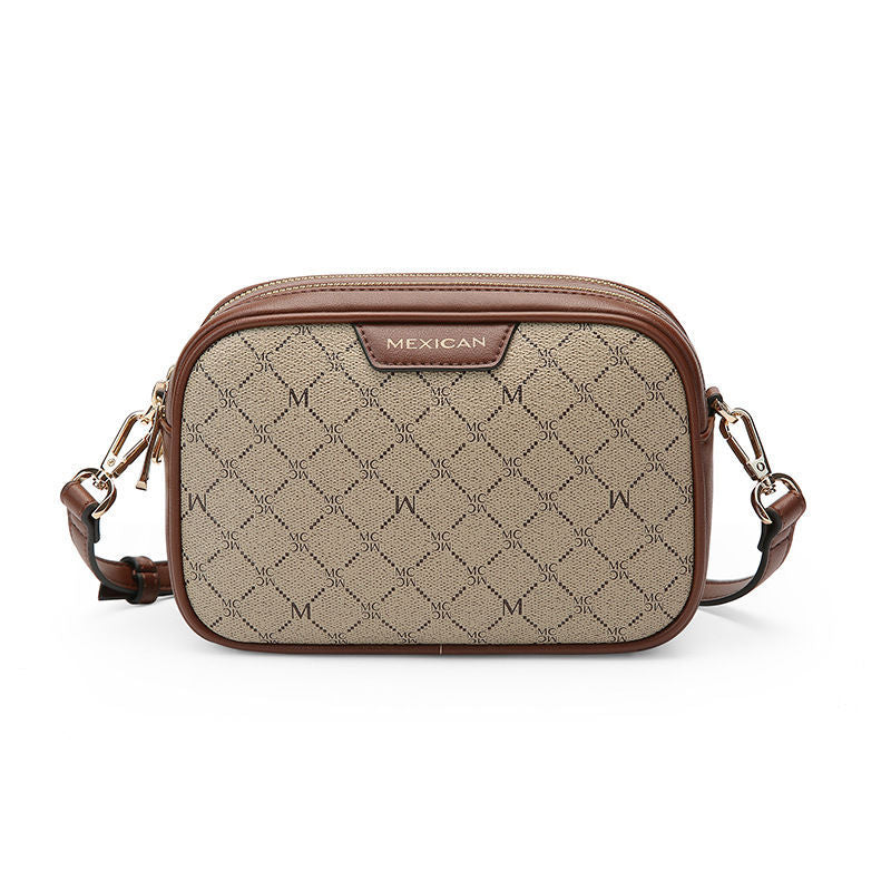 Women's Mexican Fashion Check Pattern Korean Mom Crossbody Bags