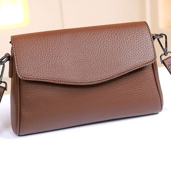 Women's Simple Soft Leather Underarm Portable Crossbody Bags