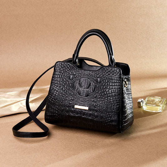 Women's Fashion Crocodile Pattern Large Capacity Big Handbags