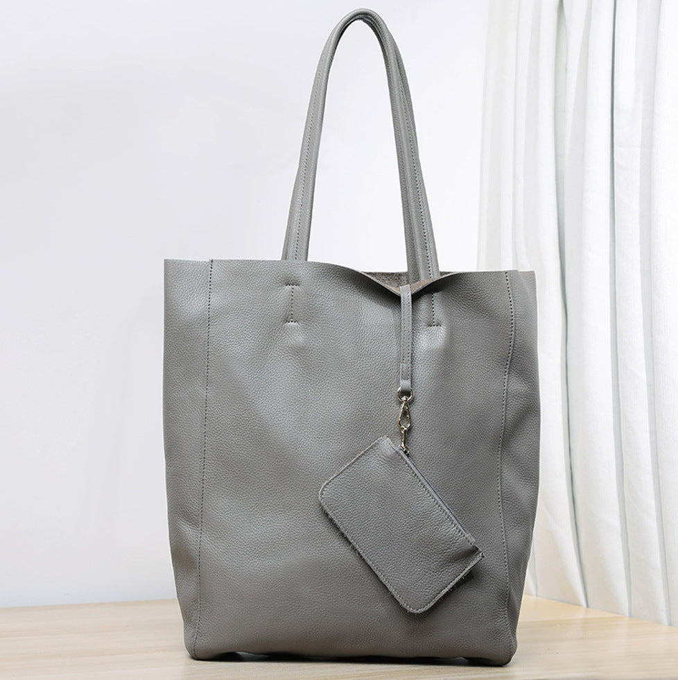Capacity Commuter Mummy Shopping Cowhide Big Shoulder Bags