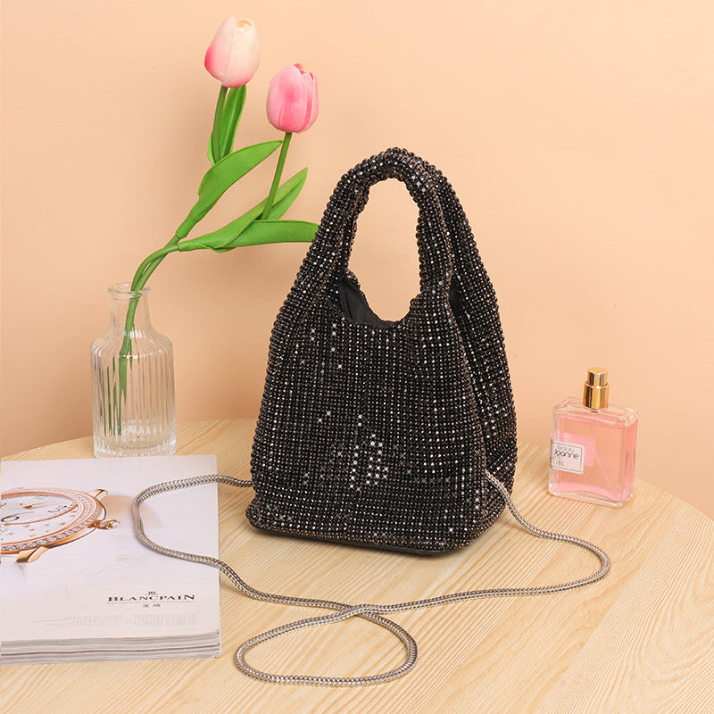 Women's Portable Chain Elegant Dinner Banquet Clutch Evening Bags