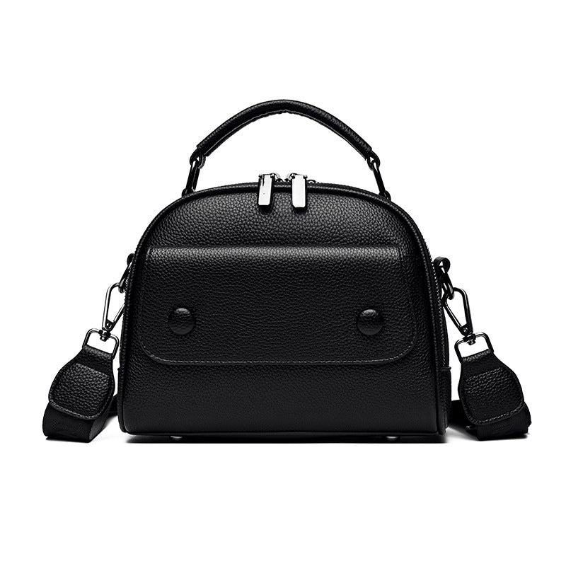 Women's Contrast Color Wide Strap Simple Crossbody Bags