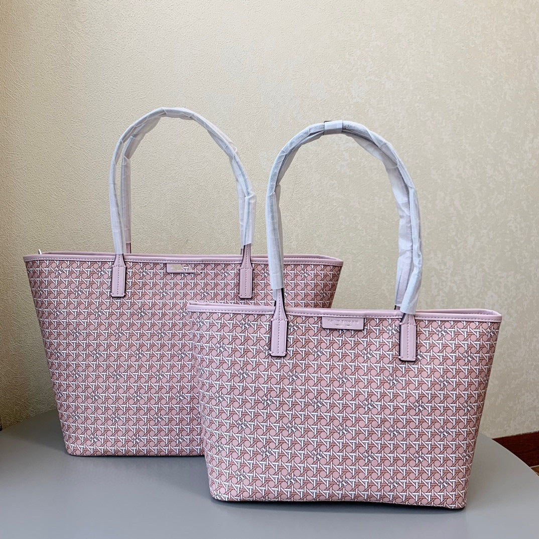 Women's Canvas Portable Printed Plaid Large Capacity Handbags