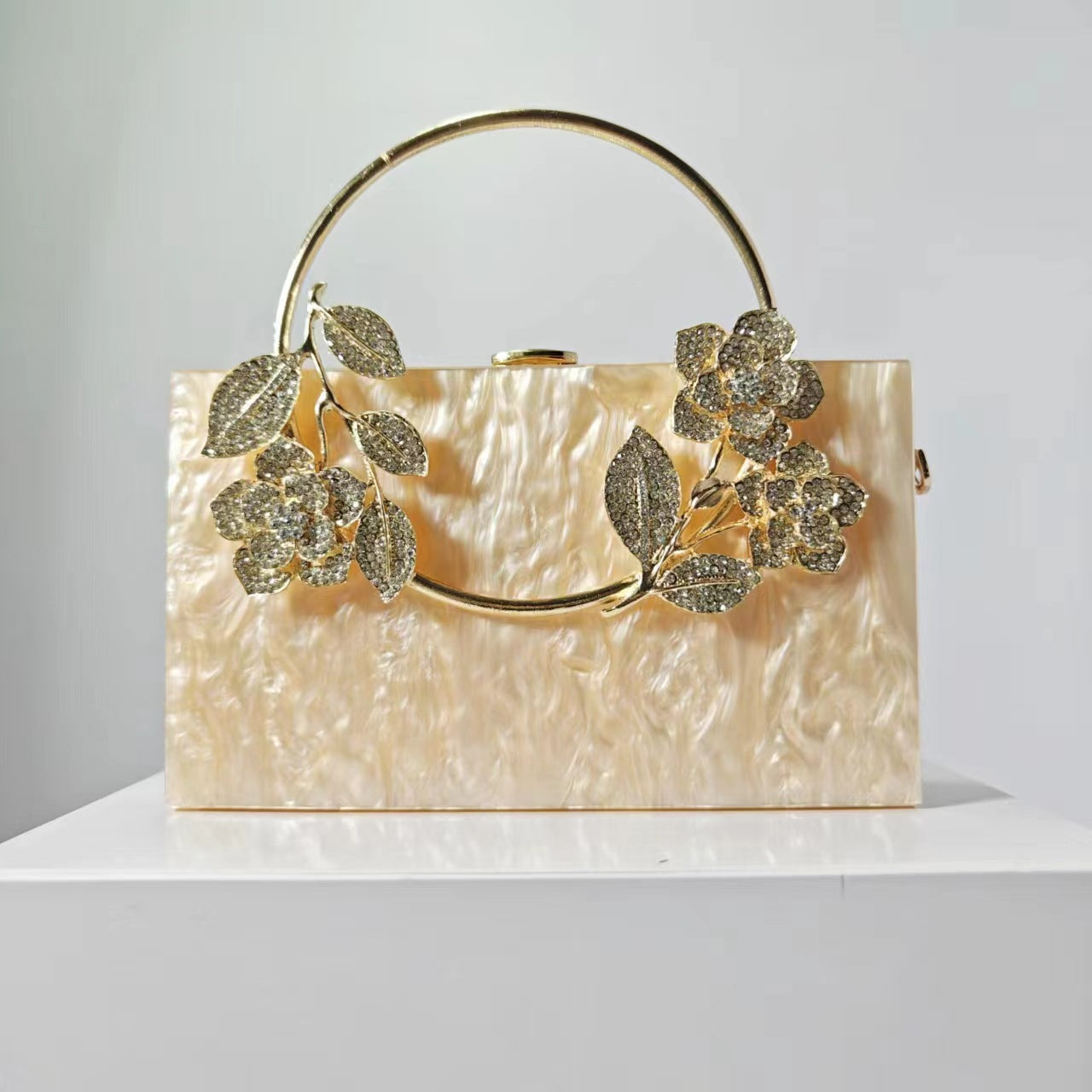 Lady's Flower Acrylic Wedding Banquet Clutch Evening Bags
