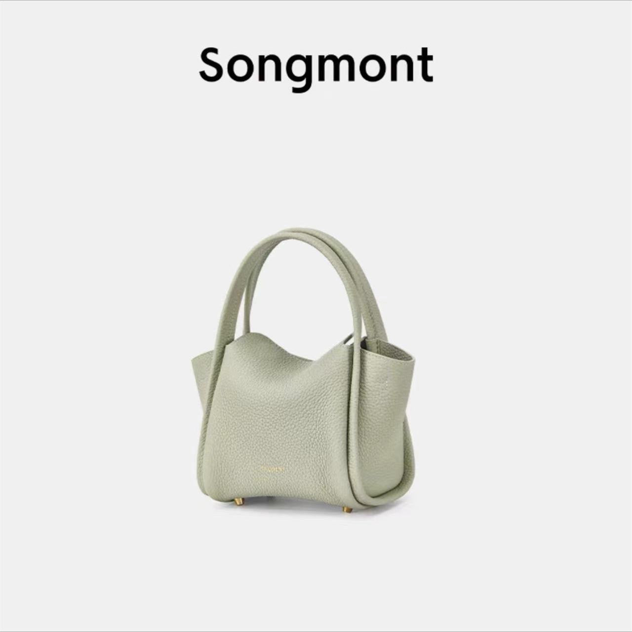 Women's Vegetable Basket Series Medium Size Cowhide Large Capacity Handbags