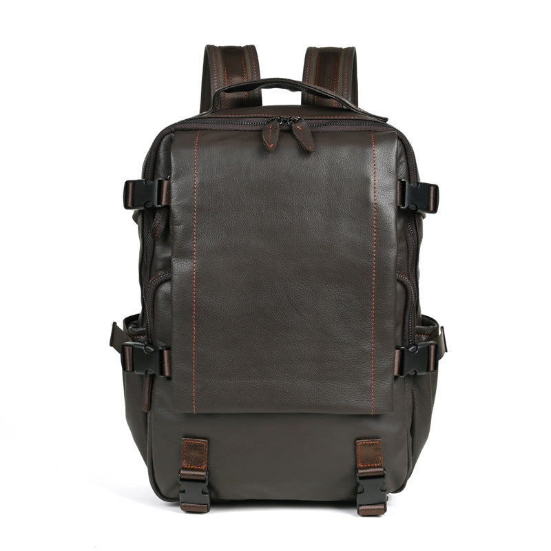 Leather First Layer Cowhide Inch Computer Backpacks