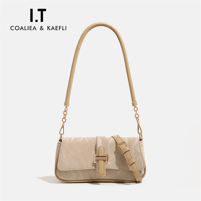 Creative Slouchy Baguette Advanced Texture Niche Shoulder Bags