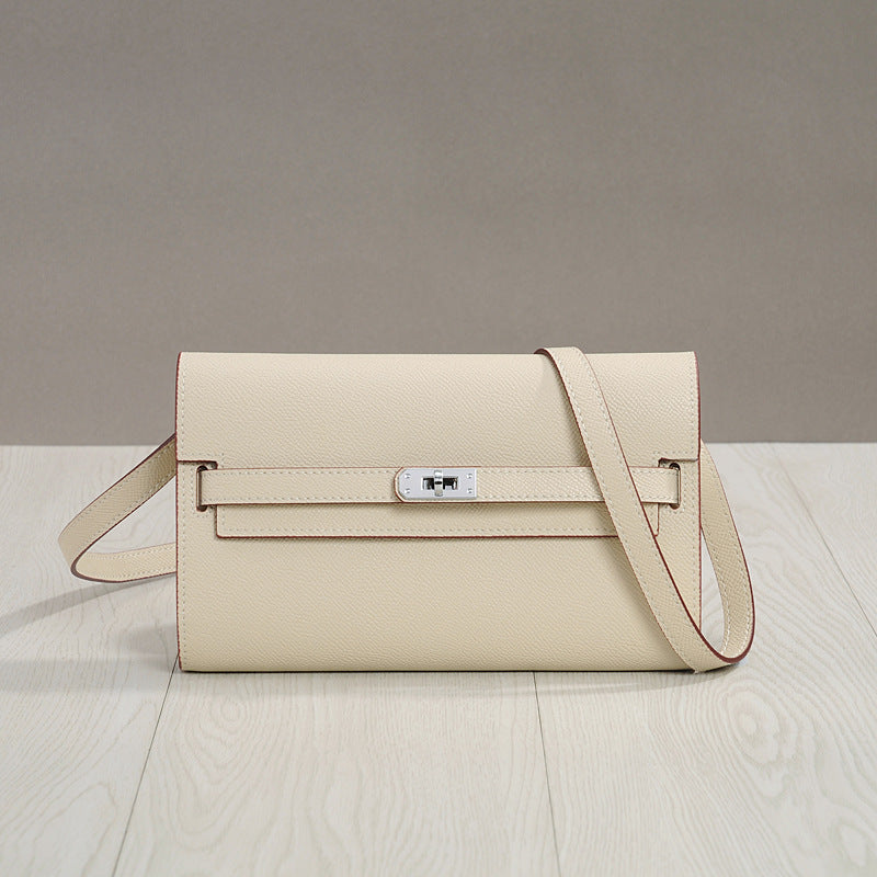Women's Hand-held Kelly Genuine Leather One Commuting Bags