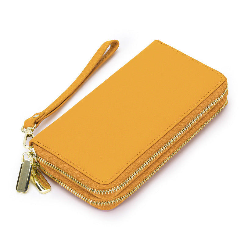 Women's Outside Leather Long Large Capacity Double Ladies Wallets