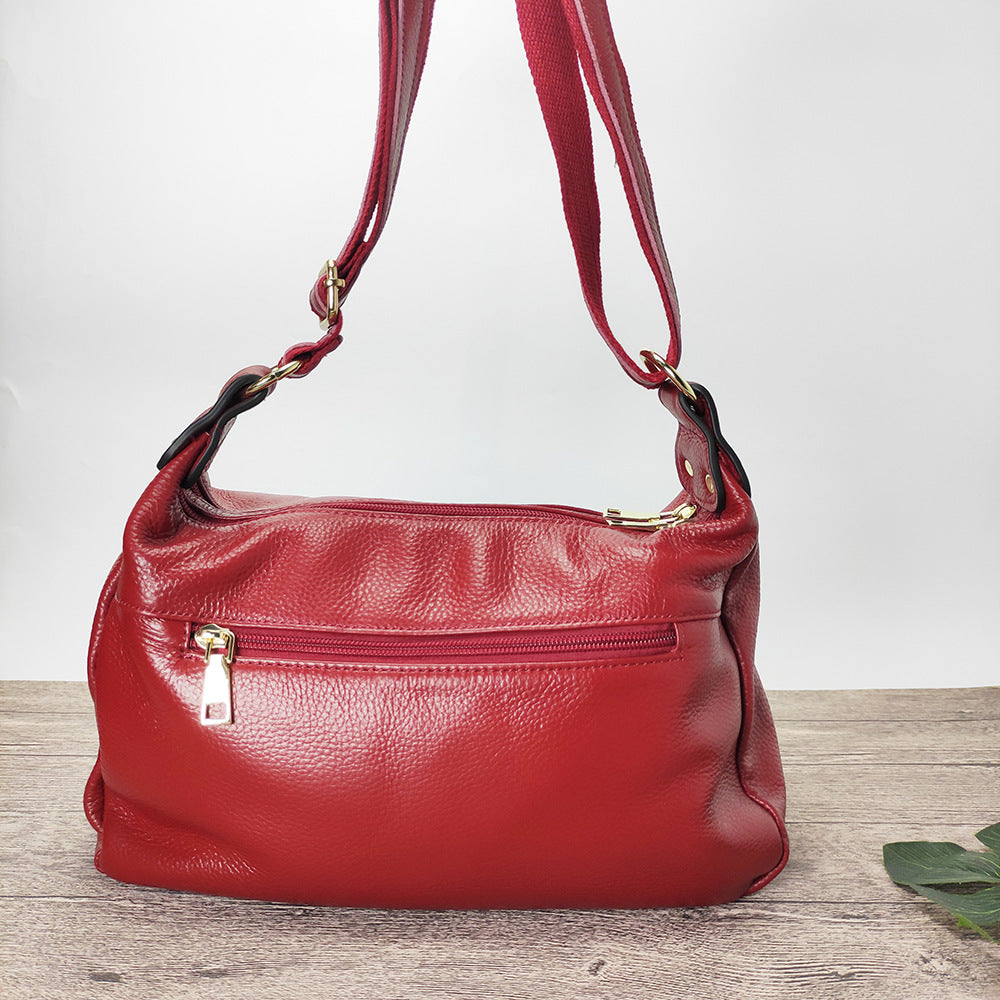 Women's Leather Mother Large Capacity Soft First Crossbody Bags