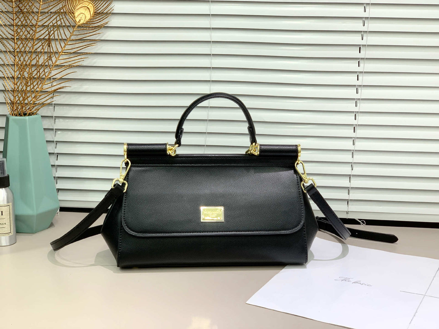 Large Baguette Sicilian Cowhide Flap Cow Handbags